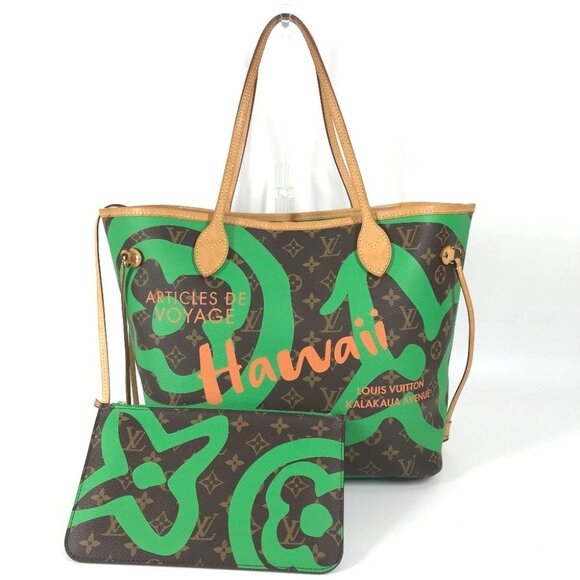LOUIS VUITTON Monogram Hawaii Exclusive Neverfull MM Tote Bag, shoulder bag - Picture 1 of 16